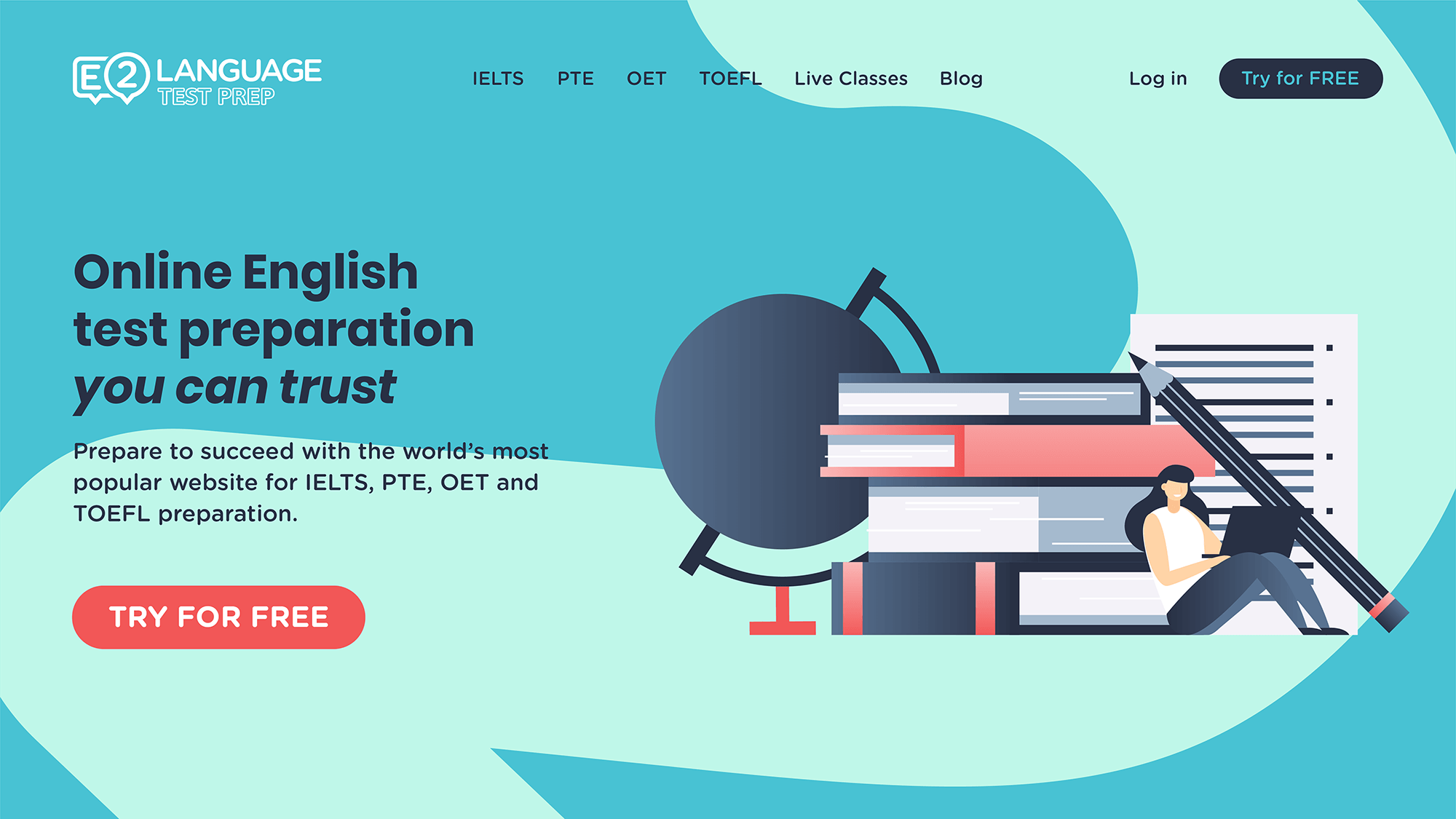 E2Language Homepage Section