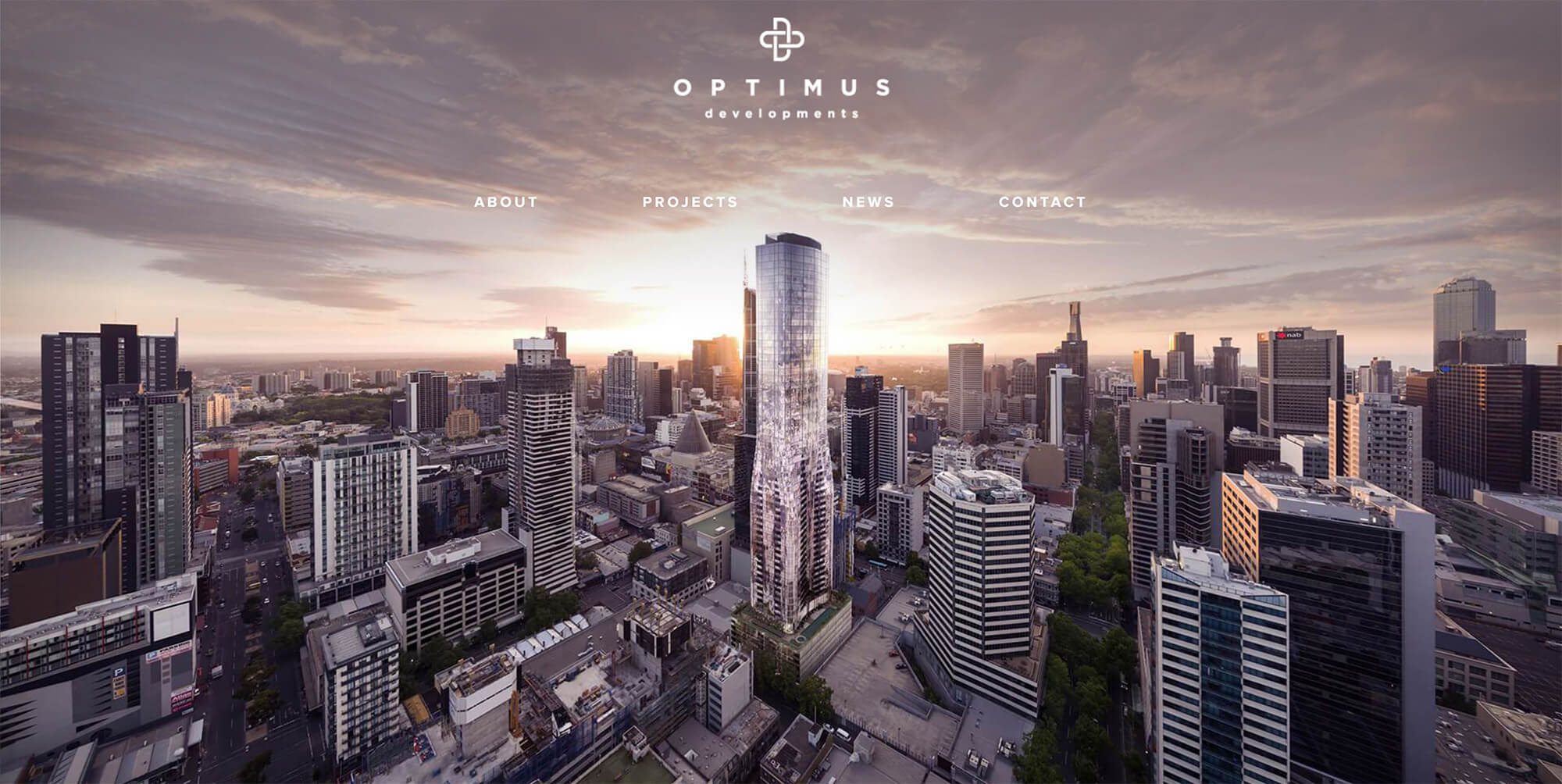 Optimus Developments Homepage Section